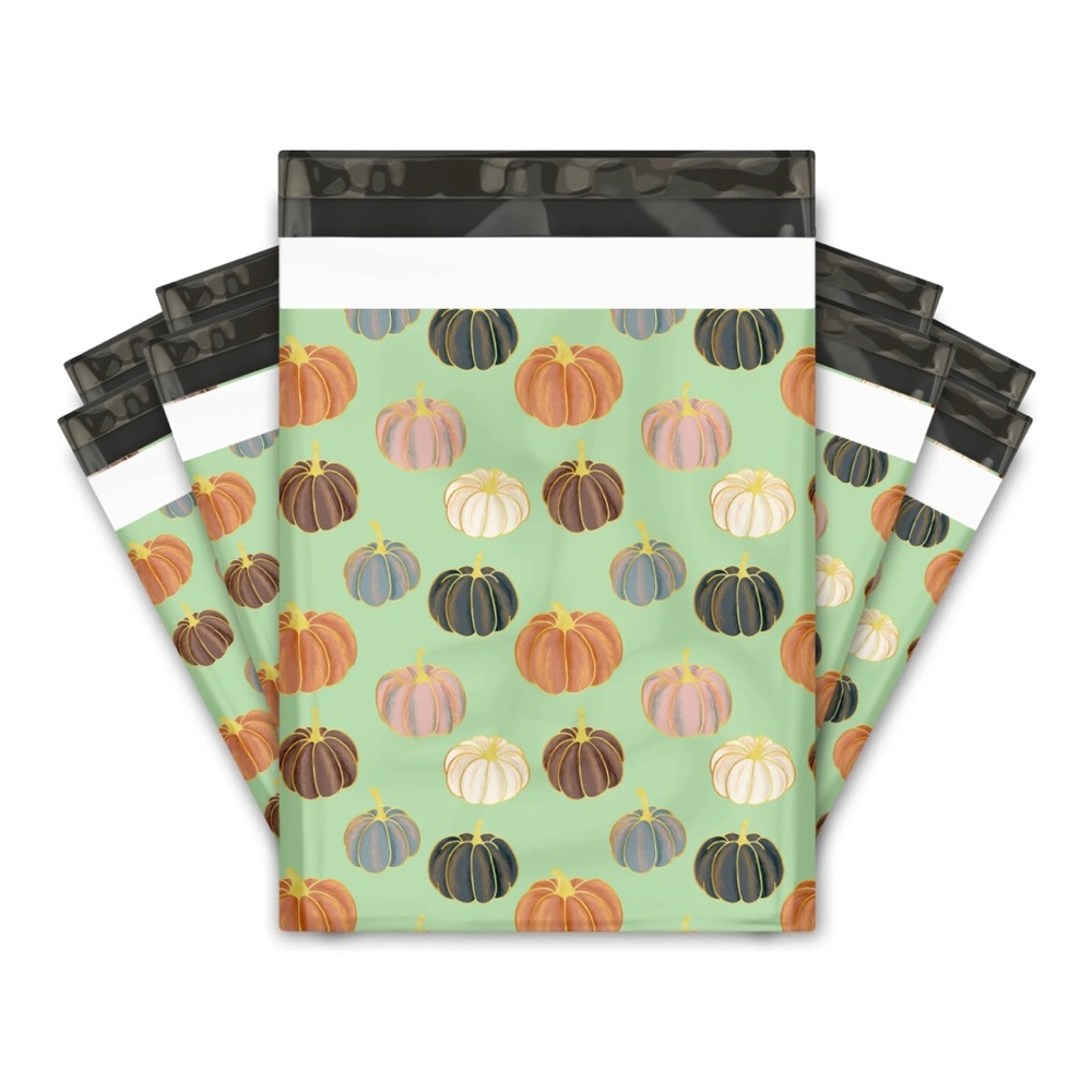 LAST SET💚 20 Green Pumpkins Poly Mailers 10 x 13 inch